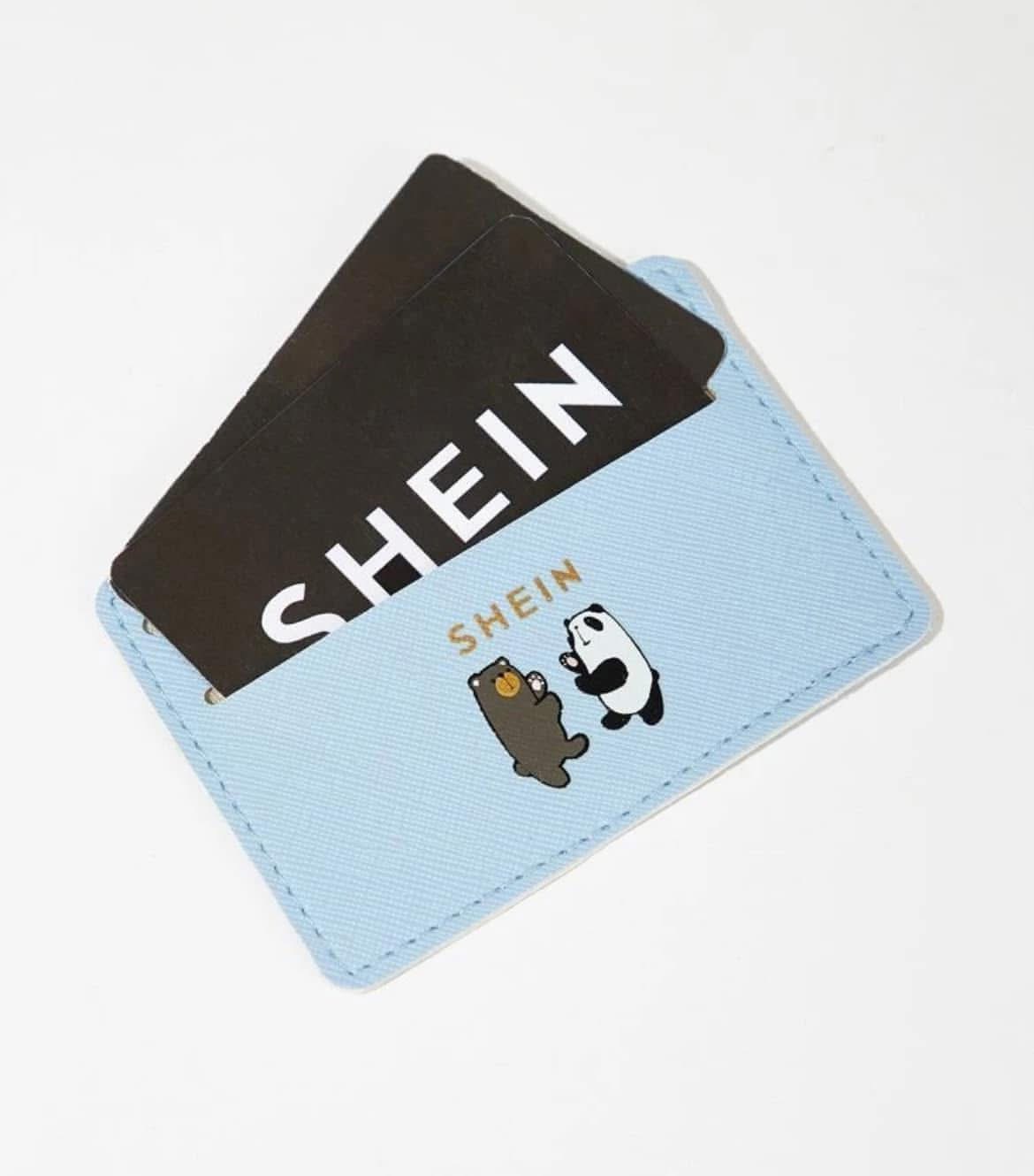 Shein Panda Print Card Case