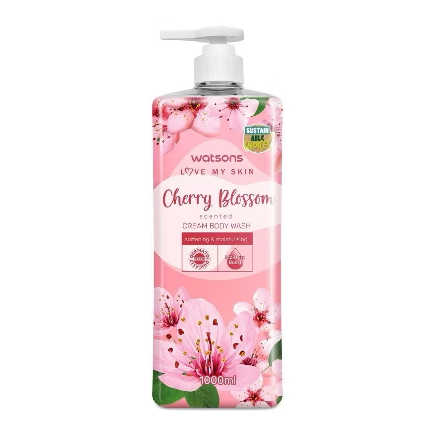 WATSONS Cherry Blossom Scented Cream Body Wash